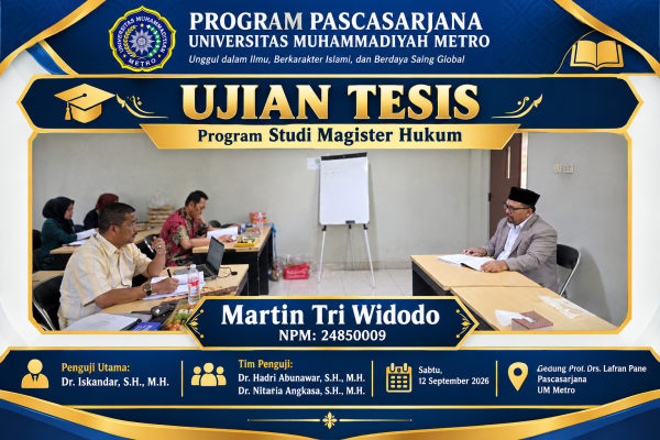 SIDANG TESIS PRODI MAGISTER HUKUM
