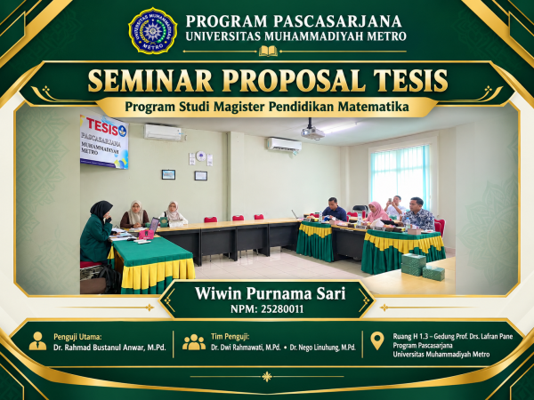 SEMINAR PROPOSAL TESIS PRODI MAGISTER MATEMATIKA