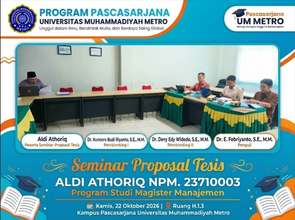 Kaji Minat Beli Ulang Konsumen PB Swalayan 21, Mahasiswa MM UM Metro Gelar Seminar Proposal