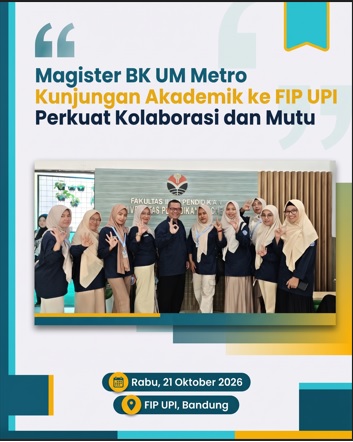 Perkuat Mutu Akademik dan Kolaborasi, Prodi Magister BK UM Metro Gelar Kunjungan Akademik ke FIP UPI