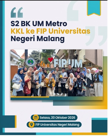 Perluas Wawasan Akademik dan Riset Konseling, Magister BK UM Metro Gelar KKL ke FIP Universitas Negeri Malang