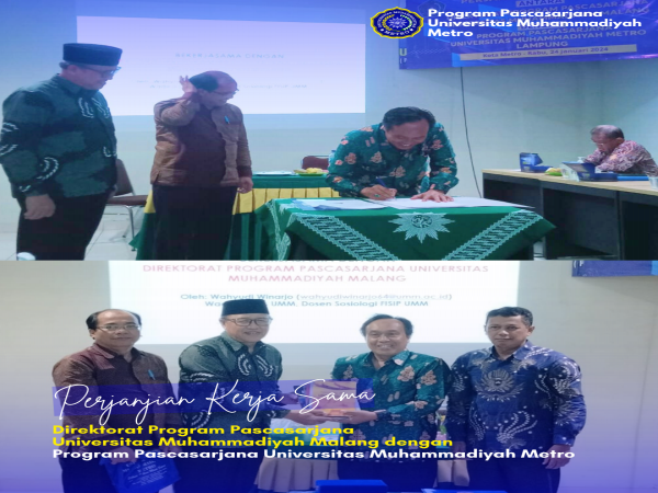MoU Pascasarjana UM Metro dengan Pascasarjana UM Malang